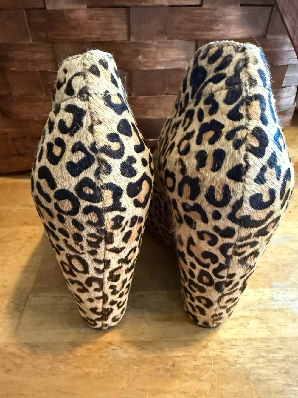Matiko Leopard Print Women's Platform wedge Pumps - Animal Print Heels 8.5